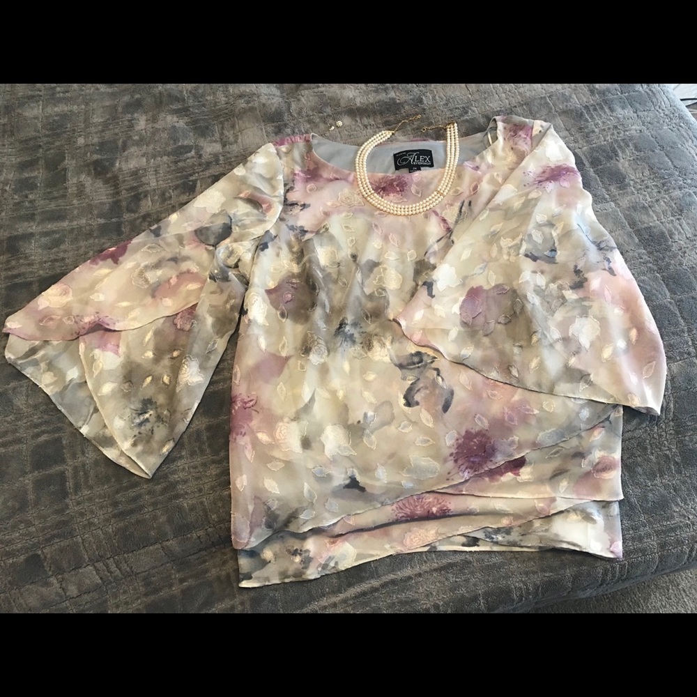 Alex Evenings Cocktail Blouse